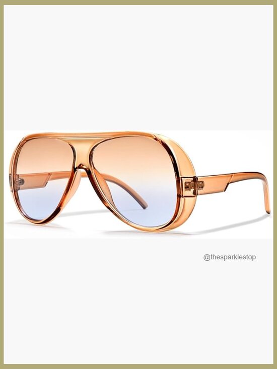 Oversized Retro Square Aviator Sunglasses UV400 Protection for Women main image 6